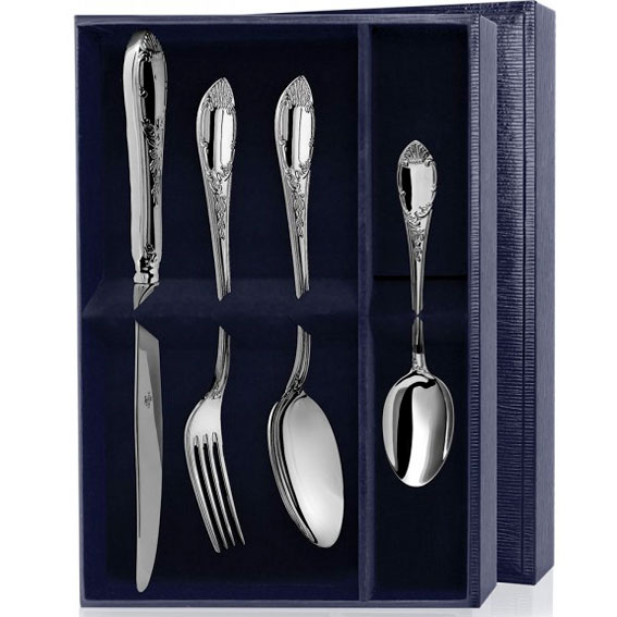 Набор столовый Эгоист-Престиж из серебра 328НБ01801 Набор столовый Эгоист-Престиж из серебра 328НБ01801