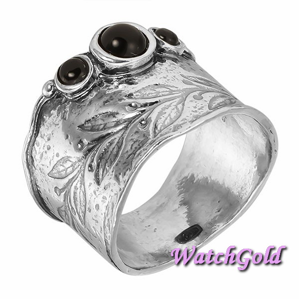 Серебряное кольцо DENO с ониксом 01R1231ON