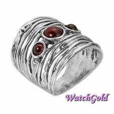 Серебряное кольцо DENO с гранатом 01R1583GR