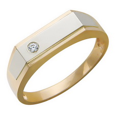 Мужское золотое кольцо 01Т165791