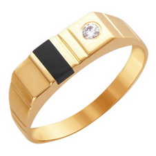 Мужское золотое кольцо 01Т415200-1