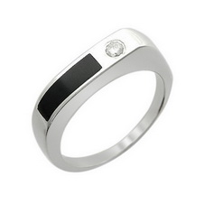 Серебряное мужское кольцо 01Т452547-1